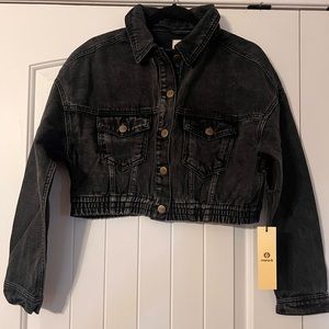 NWT Cropped Mono B Denim Jacket